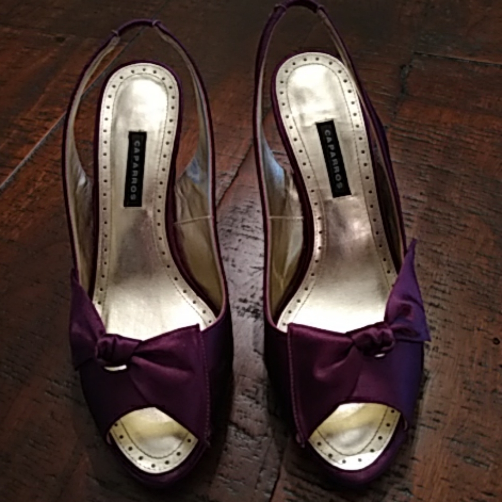 Caparros Satin Purple Dress Shoe 8